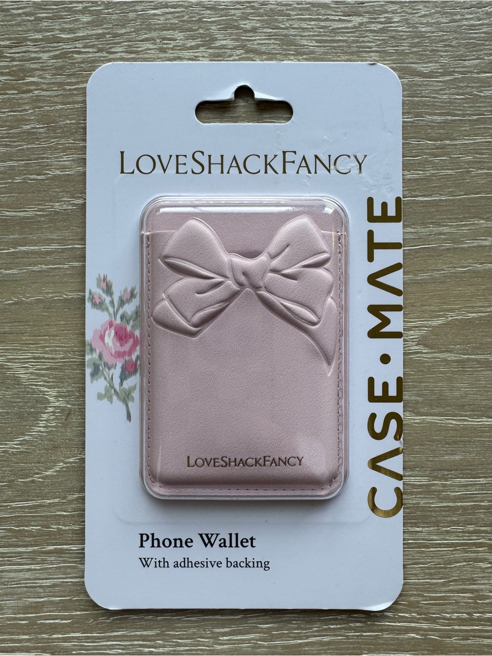 LoveShackFancy x Case-Mate Pink Bow Phone Wallet New